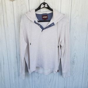 Alesbury Oat Pullover Waffle Knit Large Thermal Hoodie